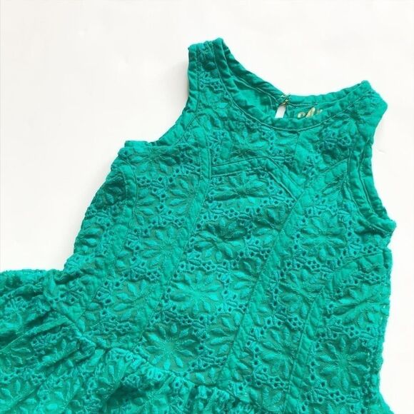 Genuine kids emerald green eyelet dress EUC 18m - Picture 2 of 4